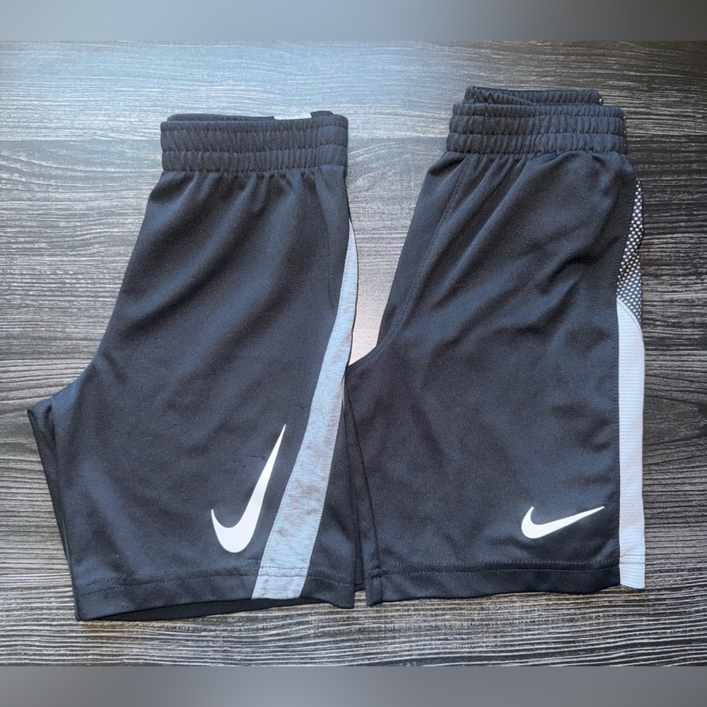 Nike Kids Black and Gray Athletic Shorts